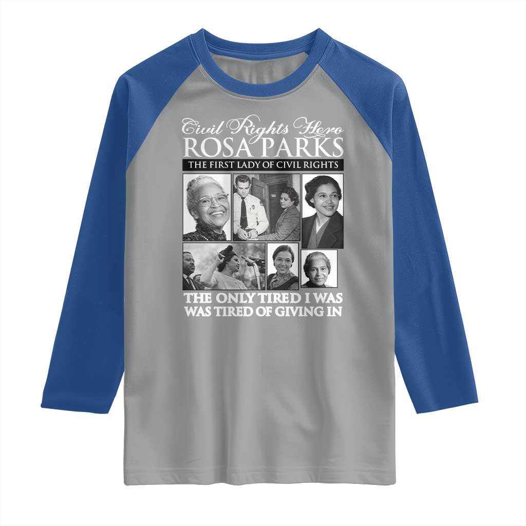 Rosa Parks Mother Of The Civil Rights Movement Raglan Shirt Black History Salutes