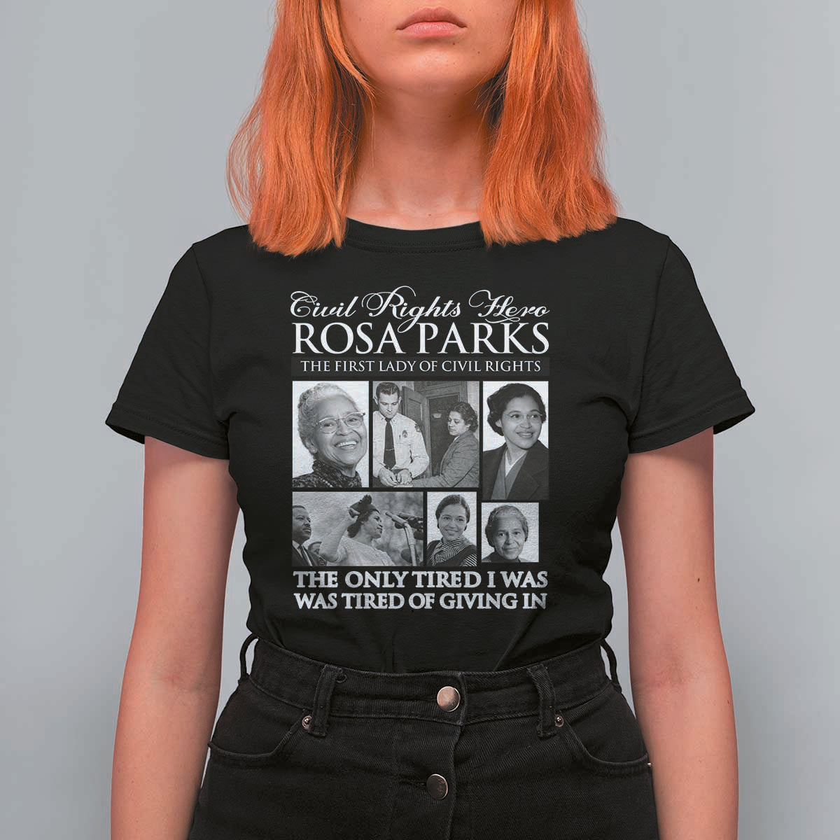 Rosa Parks Mother Of The Civil Rights Movement T Shirt For Women Black History Salutes