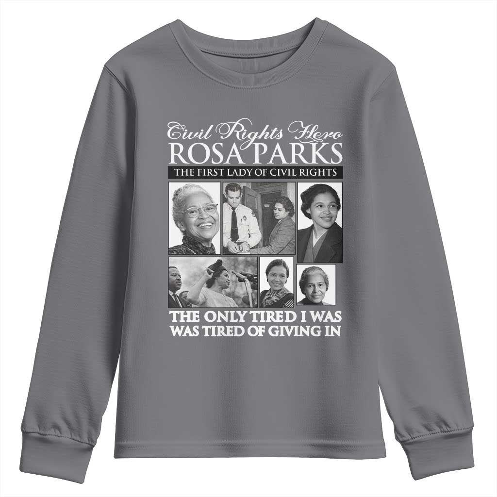 Rosa Parks Mother Of The Civil Rights Movement Youth Sweatshirt Black History Salutes