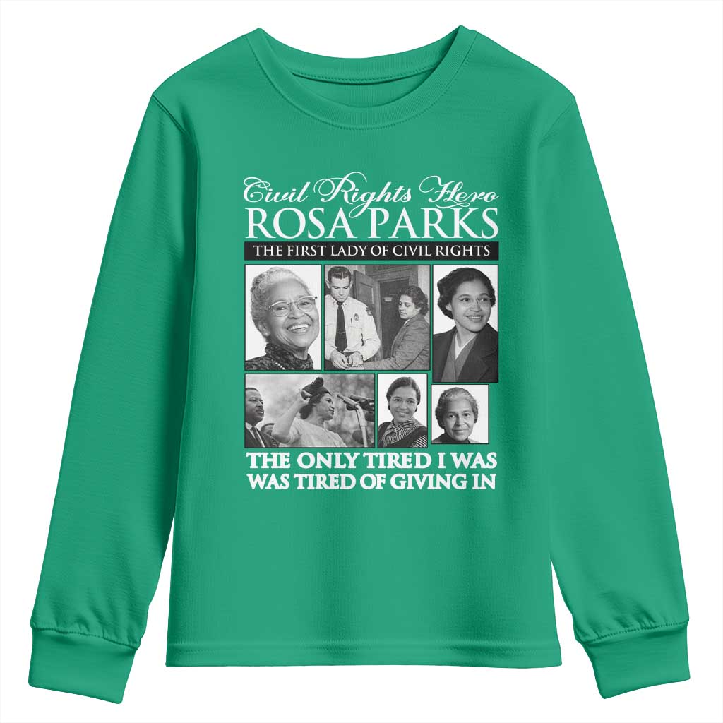Rosa Parks Mother Of The Civil Rights Movement Youth Sweatshirt Black History Salutes