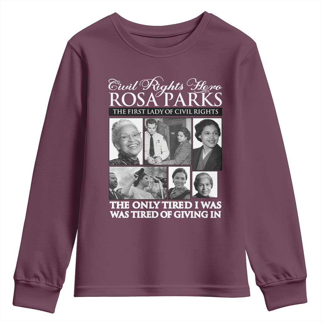 Rosa Parks Mother Of The Civil Rights Movement Youth Sweatshirt Black History Salutes