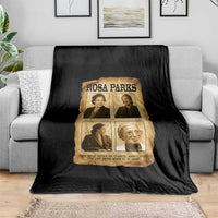 Vintage Rosa Parks Throw Blanket Courage And Justice Quote