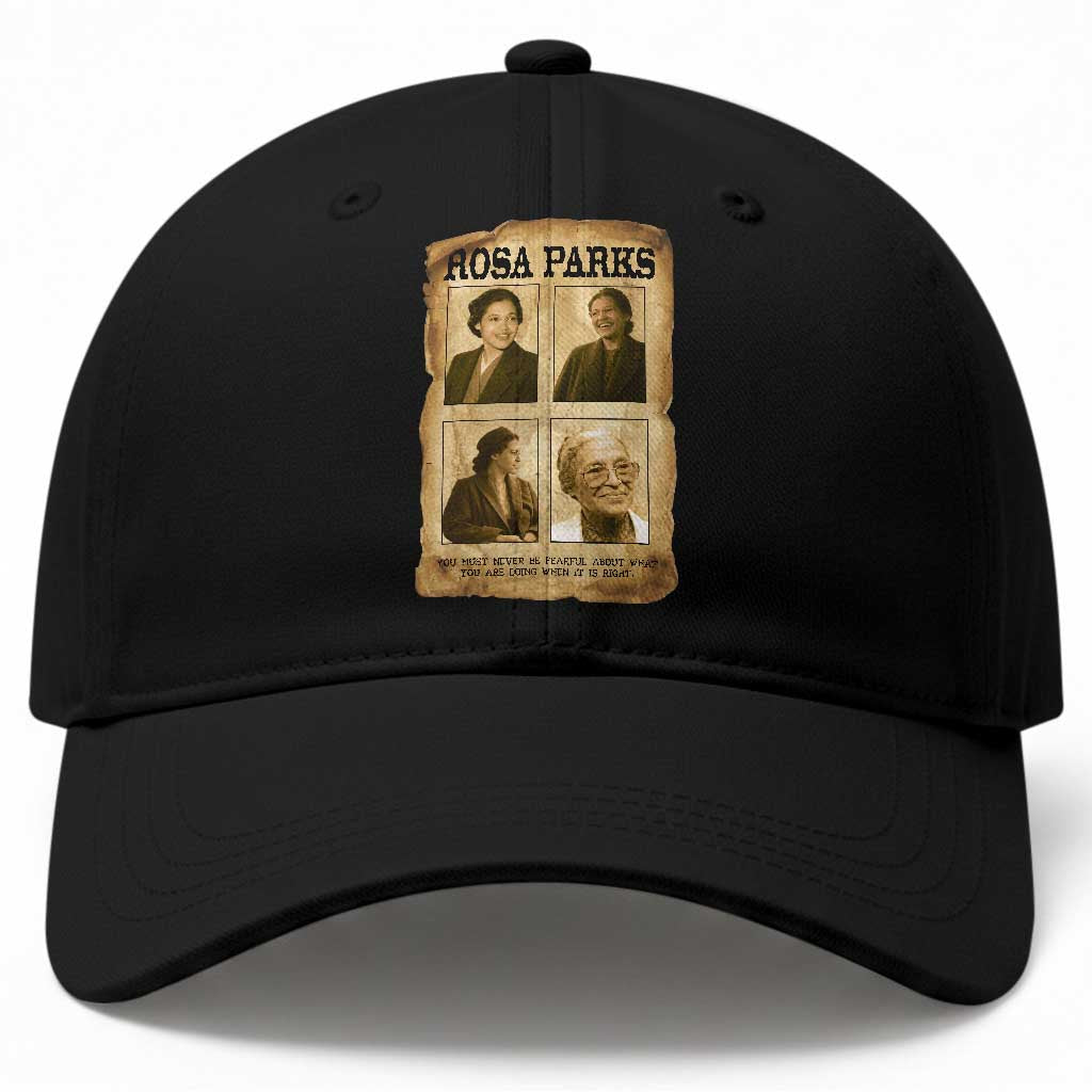 Vintage Rosa Parks Baseball Cap Courage And Justice Quote