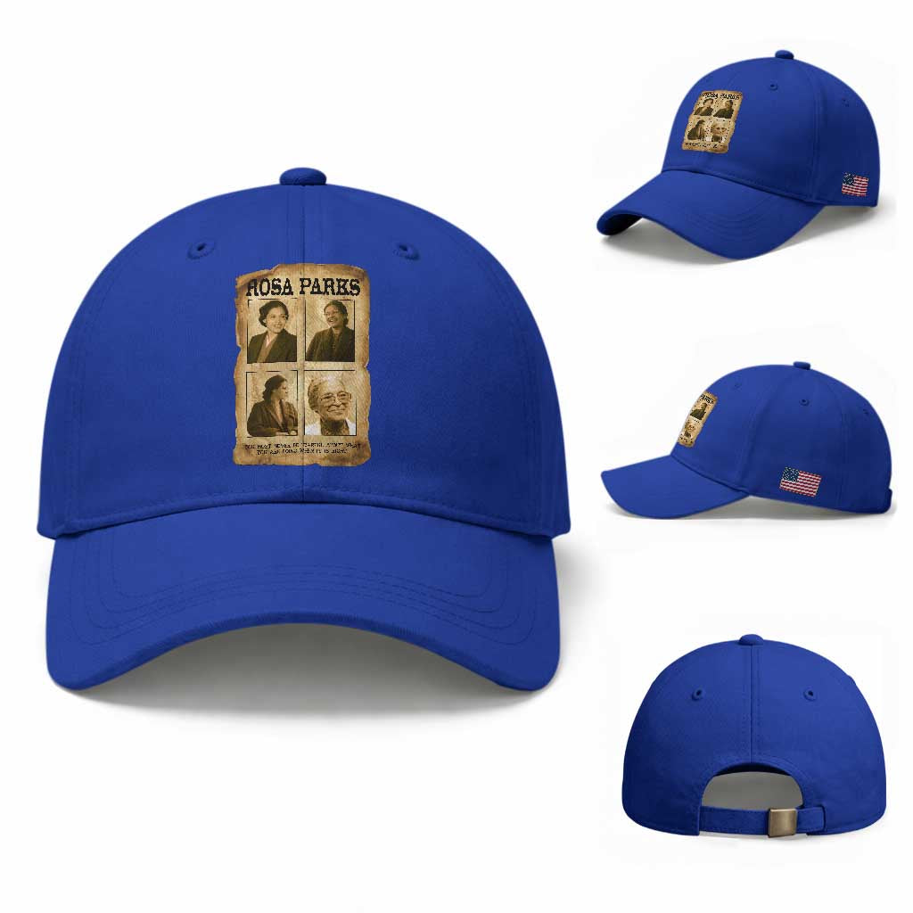 Vintage Rosa Parks Baseball Cap Courage And Justice Quote