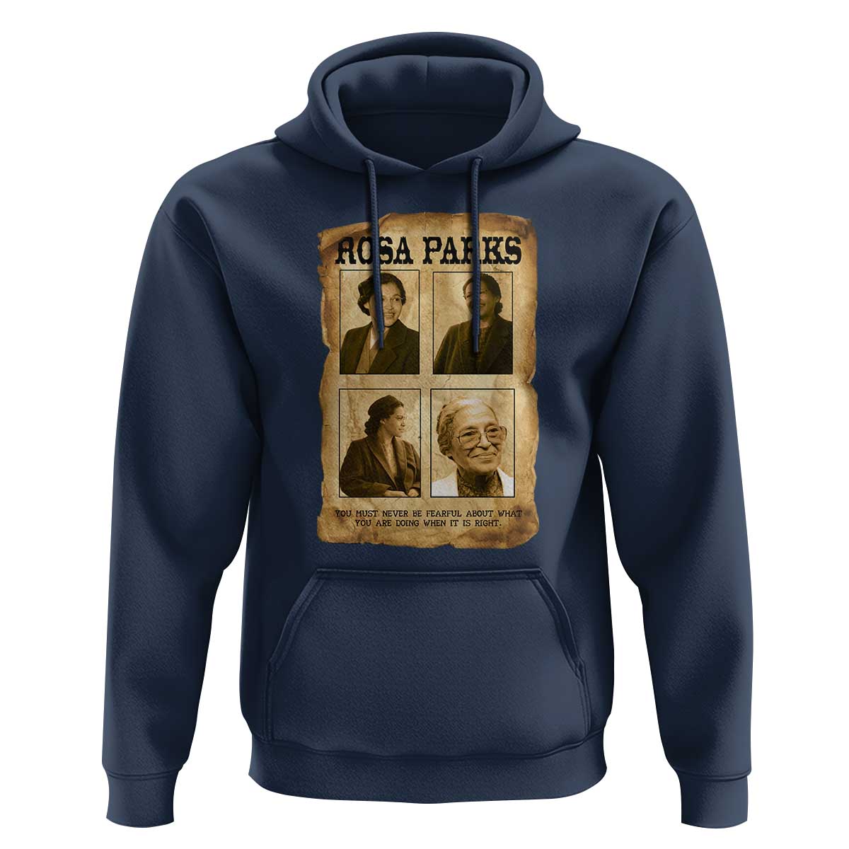 Vintage Rosa Parks Hoodie Courage And Justice Quote