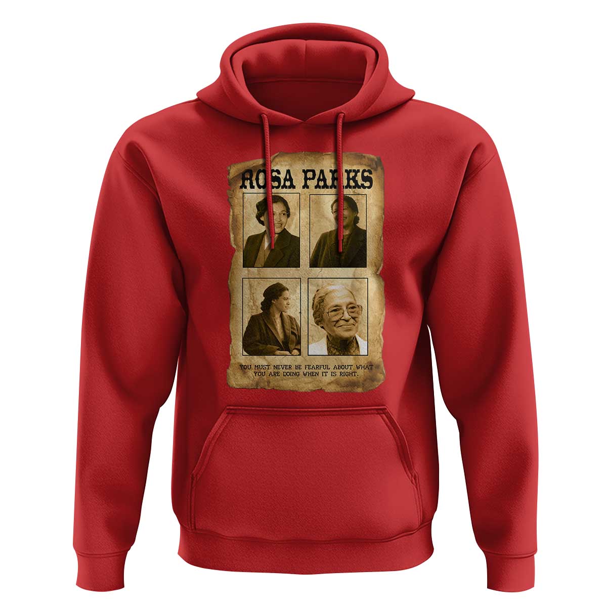 Vintage Rosa Parks Hoodie Courage And Justice Quote