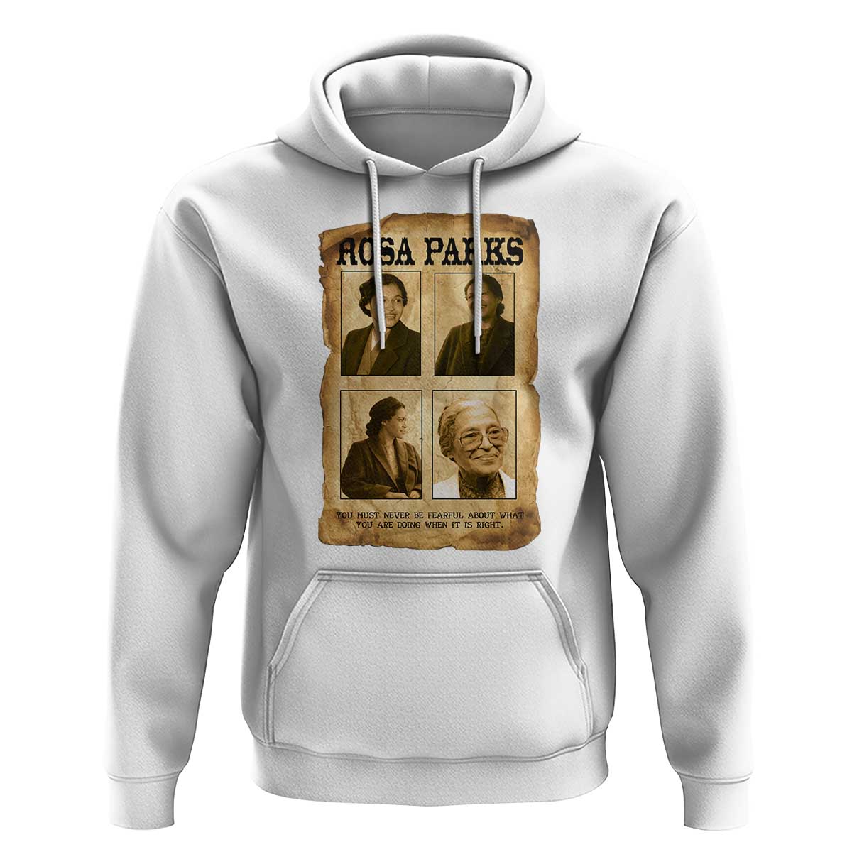 Vintage Rosa Parks Hoodie Courage And Justice Quote