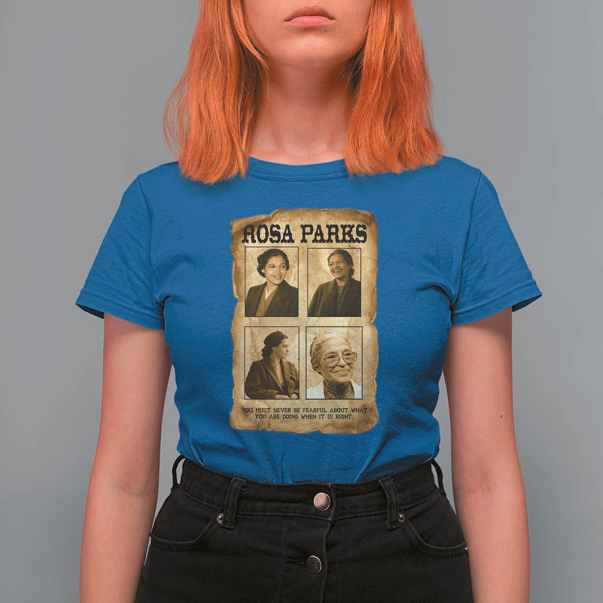 Vintage Rosa Parks T Shirt For Women Courage And Justice Quote