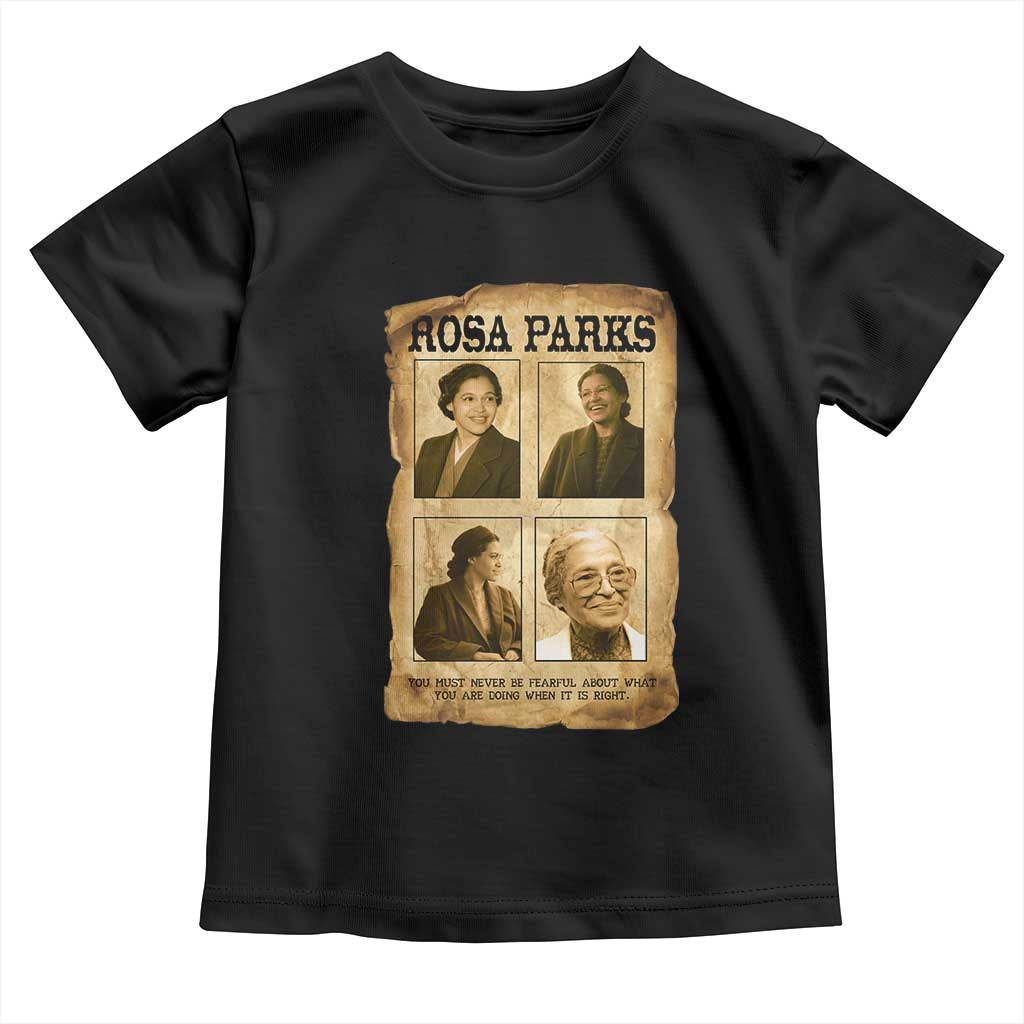 Vintage Rosa Parks Toddler T Shirt Courage And Justice Quote
