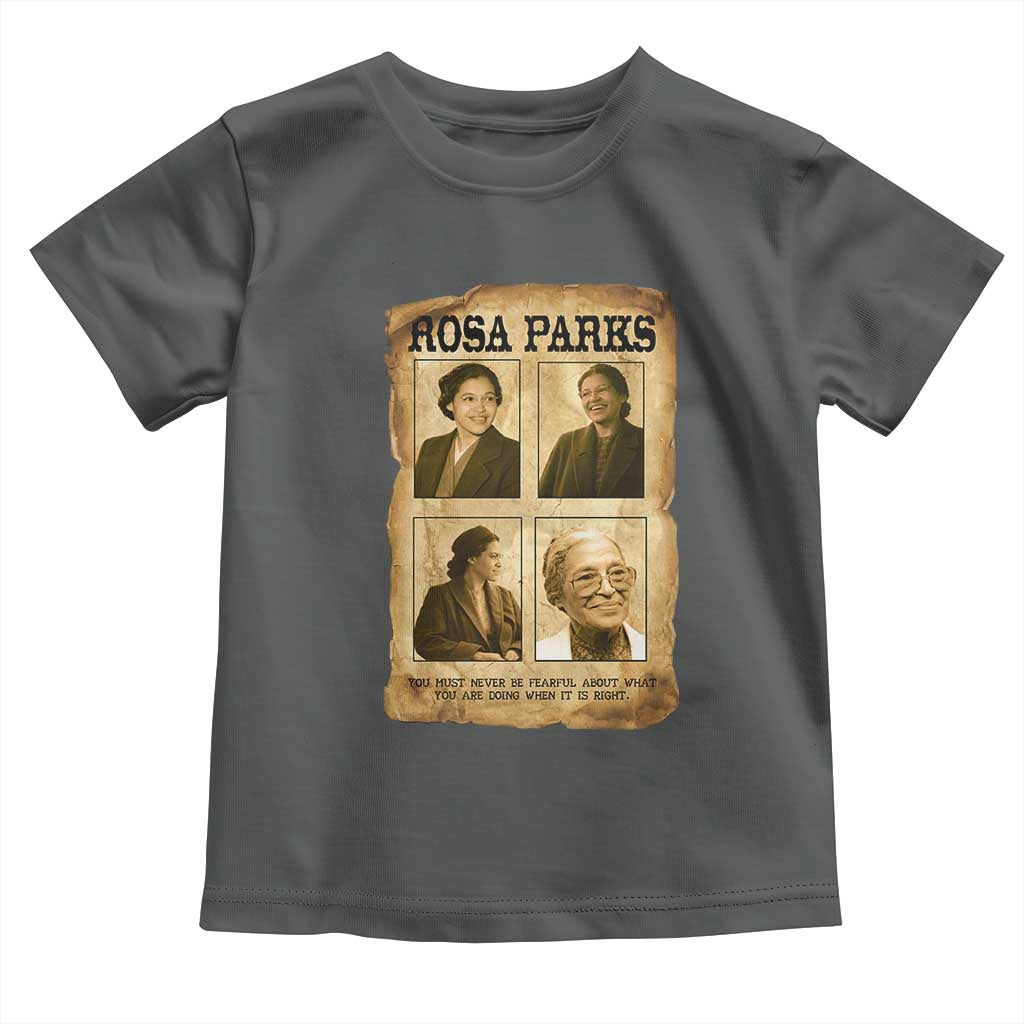 Vintage Rosa Parks Toddler T Shirt Courage And Justice Quote