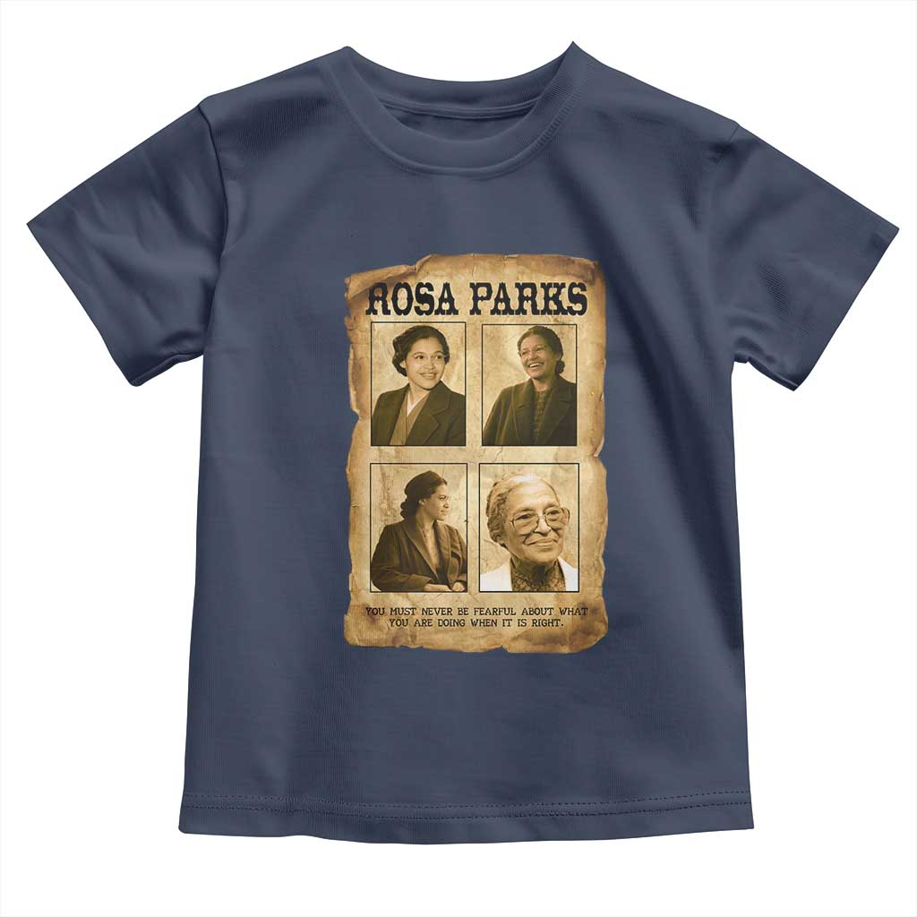 Vintage Rosa Parks Toddler T Shirt Courage And Justice Quote