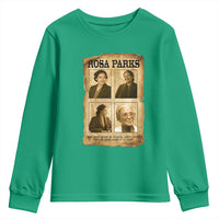 Vintage Rosa Parks Youth Sweatshirt Courage And Justice Quote