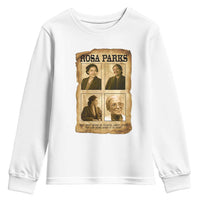 Vintage Rosa Parks Youth Sweatshirt Courage And Justice Quote