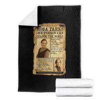 Vintage Newspaper Rosa Parks Throw Blanket One Person Can Change The World Quote