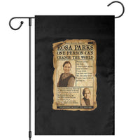Vintage Newspaper Rosa Parks Garden Flag One Person Can Change The World Quote