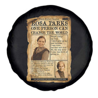 Vintage Newspaper Rosa Parks Spare Tire Cover One Person Can Change The World Quote