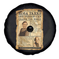 Vintage Newspaper Rosa Parks Spare Tire Cover One Person Can Change The World Quote