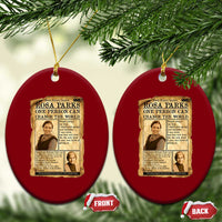 Vintage Newspaper Rosa Parks Ceramic Ornament One Person Can Change The World Quote