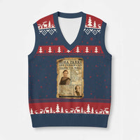 Vintage Newspaper Rosa Parks V-Neck Knit Sweater Vest One Person Can Change The World Quote
