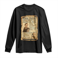 Vintage Newspaper Rosa Parks Long Sleeve Shirt One Person Can Change The World Quote