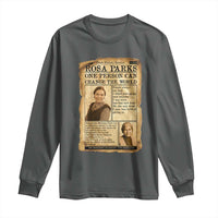 Vintage Newspaper Rosa Parks Long Sleeve Shirt One Person Can Change The World Quote