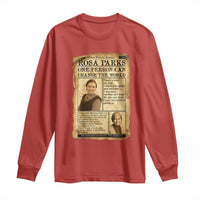 Vintage Newspaper Rosa Parks Long Sleeve Shirt One Person Can Change The World Quote
