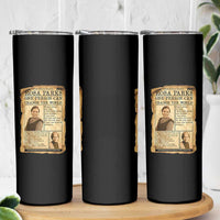Vintage Newspaper Rosa Parks Skinny Tumbler One Person Can Change The World Quote