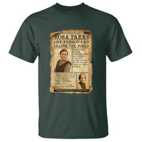Vintage Newspaper Rosa Parks T Shirt One Person Can Change The World Quote