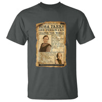 Vintage Newspaper Rosa Parks T Shirt One Person Can Change The World Quote