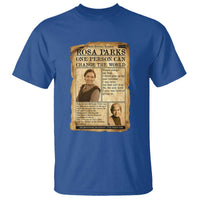 Vintage Newspaper Rosa Parks T Shirt One Person Can Change The World Quote