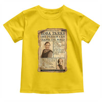 Vintage Newspaper Rosa Parks Toddler T Shirt One Person Can Change The World Quote