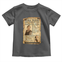 Vintage Newspaper Rosa Parks Toddler T Shirt One Person Can Change The World Quote