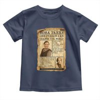 Vintage Newspaper Rosa Parks Toddler T Shirt One Person Can Change The World Quote