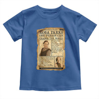 Vintage Newspaper Rosa Parks Toddler T Shirt One Person Can Change The World Quote