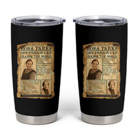 Vintage Newspaper Rosa Parks Tumbler Cup One Person Can Change The World Quote