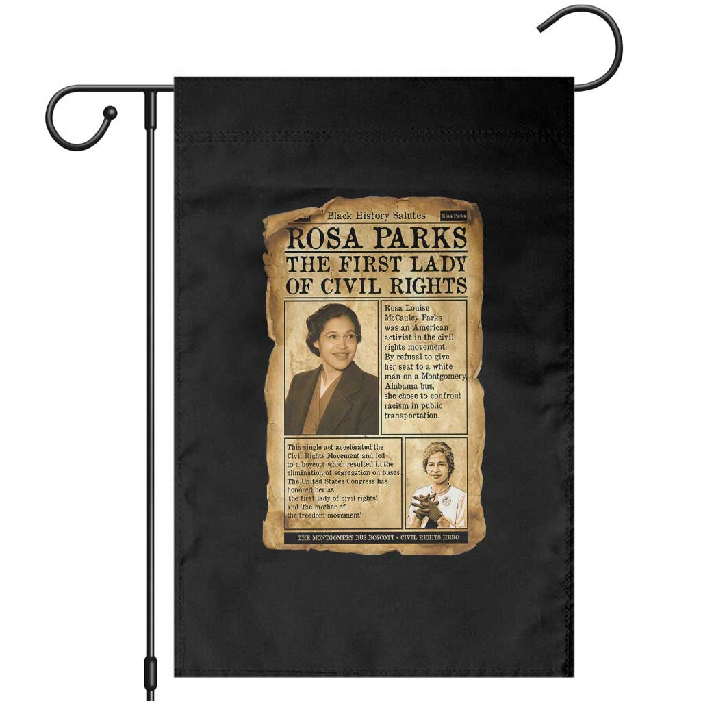 Vintage Newspaper Rosa Parks Garden Flag Civil Rights Hero