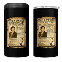 Vintage Newspaper Rosa Parks 4 in 1 Can Cooler Tumbler Civil Rights Hero