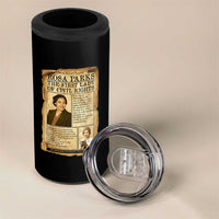 Vintage Newspaper Rosa Parks 4 in 1 Can Cooler Tumbler Civil Rights Hero