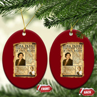 Vintage Newspaper Rosa Parks Ceramic Ornament Civil Rights Hero