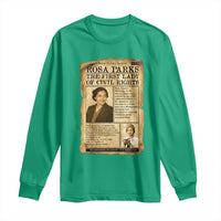 Vintage Newspaper Rosa Parks Long Sleeve Shirt Civil Rights Hero