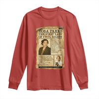 Vintage Newspaper Rosa Parks Long Sleeve Shirt Civil Rights Hero