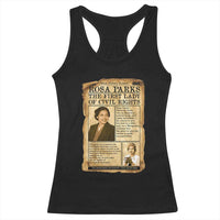 Vintage Newspaper Rosa Parks Racerback Tank Top Civil Rights Hero