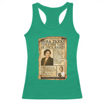 Vintage Newspaper Rosa Parks Racerback Tank Top Civil Rights Hero