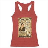 Vintage Newspaper Rosa Parks Racerback Tank Top Civil Rights Hero