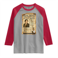 Vintage Newspaper Rosa Parks Raglan Shirt Civil Rights Hero