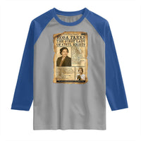 Vintage Newspaper Rosa Parks Raglan Shirt Civil Rights Hero