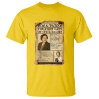 Vintage Newspaper Rosa Parks T Shirt Civil Rights Hero