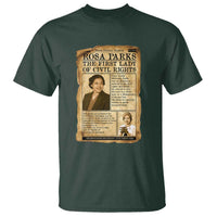 Vintage Newspaper Rosa Parks T Shirt Civil Rights Hero