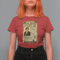Vintage Newspaper Rosa Parks T Shirt For Women Civil Rights Hero