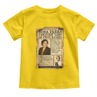 Vintage Newspaper Rosa Parks Toddler T Shirt Civil Rights Hero